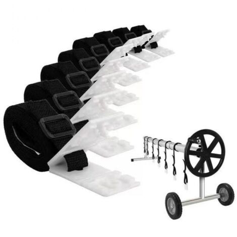8er-Pack Haltegurte – Gurte und Clips für Aufroller – Ersatzteile für mobile Aufrollsysteme, Planen und Poolabdeckungen