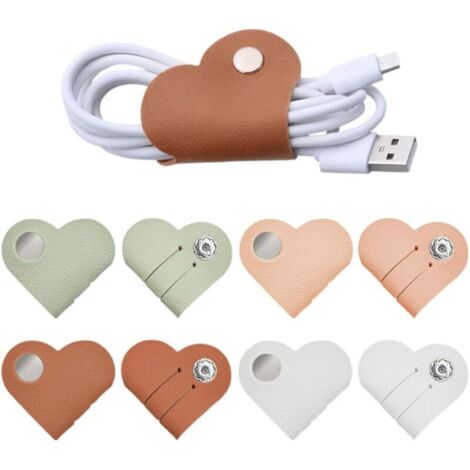 8er-Pack Kabelbinder aus Leder, wiederverwendbare Kabelorganizer, Lederband