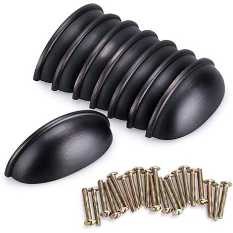 8er-Pack Retro-Halbmond-Muschelgriffe für Küchenschränke