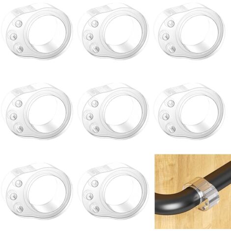 8er-Pack Türgriffschutz, PVC-Türgriff-Antikollisions-Transparente Matte Stoßfängerring Türgriffschutz zum Schutz von Wänden, Türen, Fenstern, Möbeln