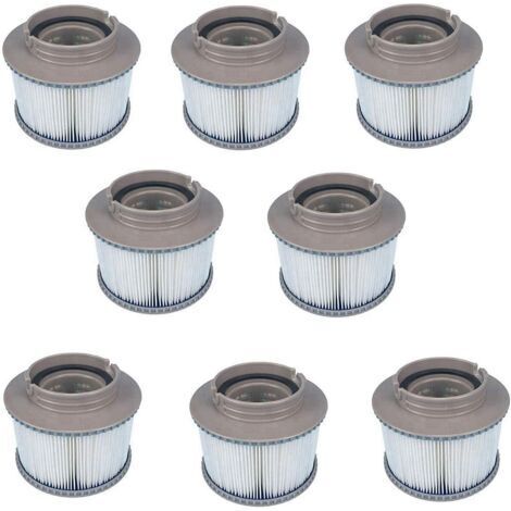 8er-Set Ersatzfilter für MSPA FD2089 Spa, Filterkartuschenpumpe für alle aktuellen MSPA Spas