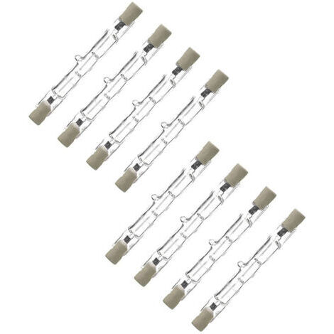 8er-Set R7S Halogen-Stablampe 118 mm 300 W dimmbar AC220-240 V J118 Lineare Halogenstrahler für Landschafts-, Sicherheits- und Straßenbeleuchtung