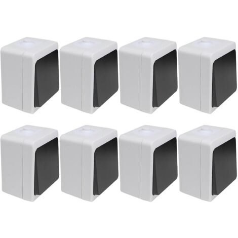 8er Set REV AquaMini Aufputz Feuchtraum Aus-/Wechselschalter IP54 kompakt mini