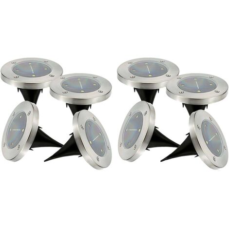 LUMI JARDIN 8er Set Solar Spots D12cm 8x DECKY