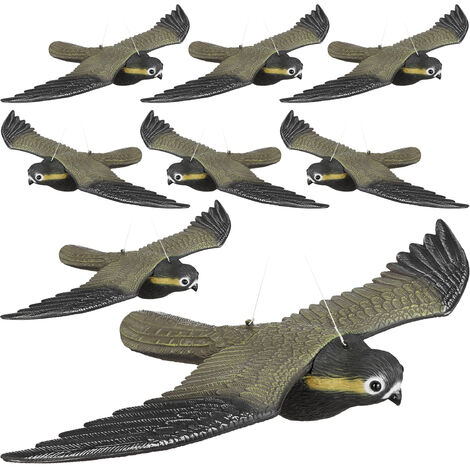 Royal Gardineer Vogelabwehr Falke: 2er-Set Vogelschreck Falke zum  Aufhängen, 54 cm Flügel-Spannweite (Taubenabwehr Falke)