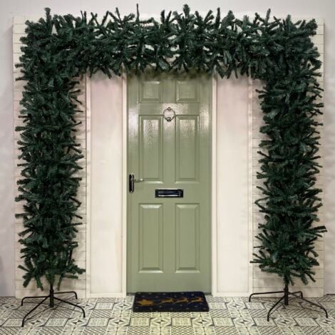 SAMUEL ALEXANDER 8ft (2.4m) Indoor Outdoor Artificial Christmas Tree Arch in Green