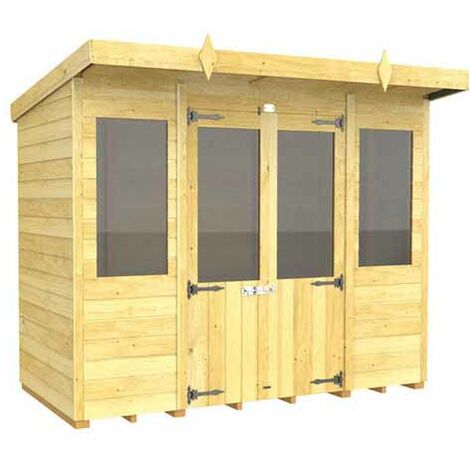 8ft x 4ft Pent Summer House - Wood - L118 x W243 x H201 cm