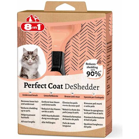 8in1 Brosse à poils parfaits avec manche ergonomique pour chats