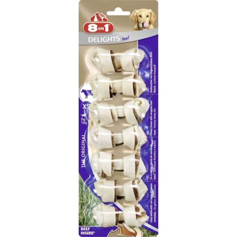 8in1 Kauknochen Delights Beef XS Leckerli Kausnack Hundefutter