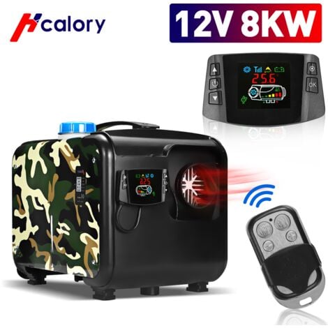 8KW 12V Chauffage chauffe-air diesel LCD pour voiture camion Camouflage