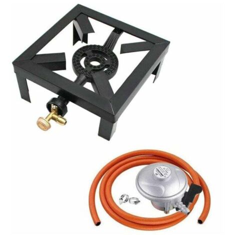 8KW gaz anneau d'ébullition brûleur en fonte grand réchaud à GPL extérieur cuisinière cadre en fer Portable contrôle des incendies poêle