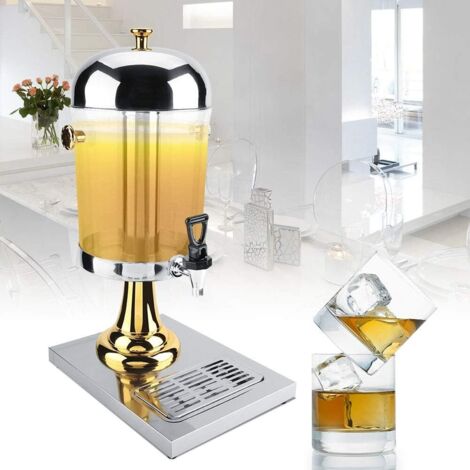 8L Distributeur d'eau, Machine à jus chaude et froide en acier inoxydable, Tête unique indépendante Refroidisseurs et fontaines à eau, Convient pour le bureau à domicile, l'hôtel