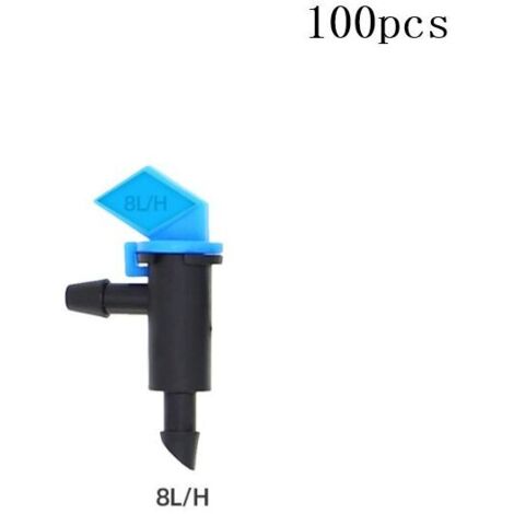 8L/H – Set di 100 gocciolatori – Irrigazione di alberi da frutto in agricoltura, irrigazione di frecce a goccia, stabilizzatore, microirrigatore, accessori per gocciolatori