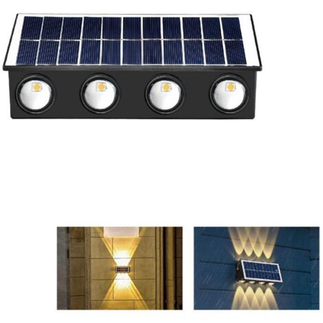 8LEDSOLARWANDLEUCHTEIP65WARMWEISSGARTENTE-B0578