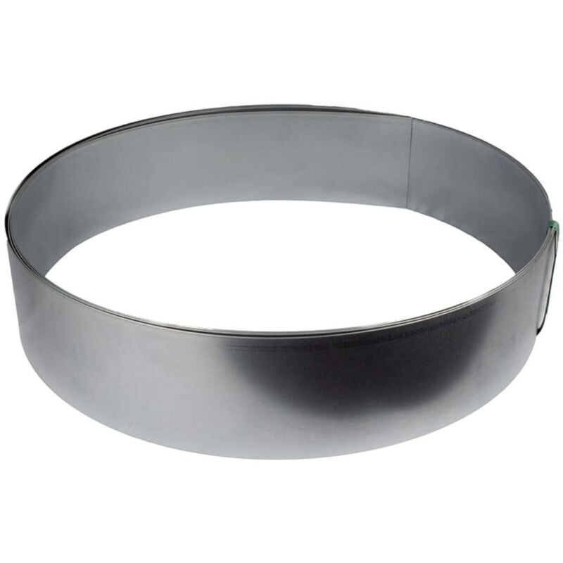 Jardinion - 8m de bordure de gazon, anneau de plantation, bordure de parterre en métal, argent, bordure de parterre de jardin, de parterre de fleurs