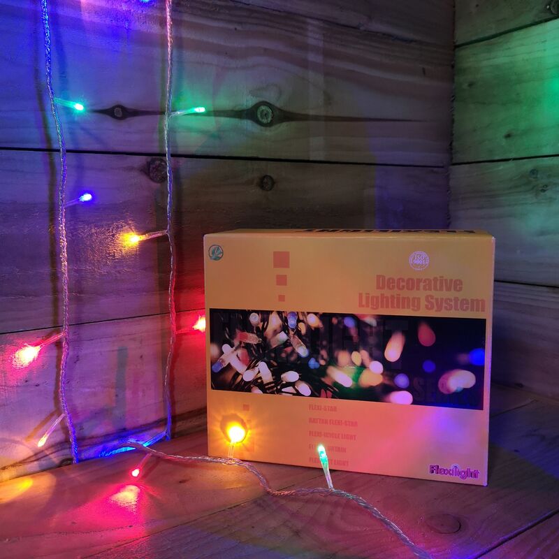 Samuel Alexander - 8m Multi Coloured Connectable Christmas Outdoor String 80 LED Lights