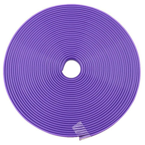 8M Protection de bord de jante de voiture, autocollant de protection de pneu de véhicule, protection universelle pour moyeu de roue de voiture, pour la prévention des rayures (Violet)