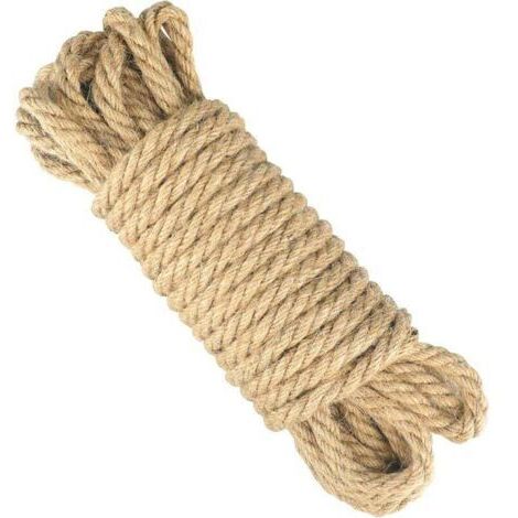 8MM Corde de Jute Corde Chanvre Solide,Ficelle pour Les Applications de Décoration Bricolage et de Jardinage(10 Mètres)