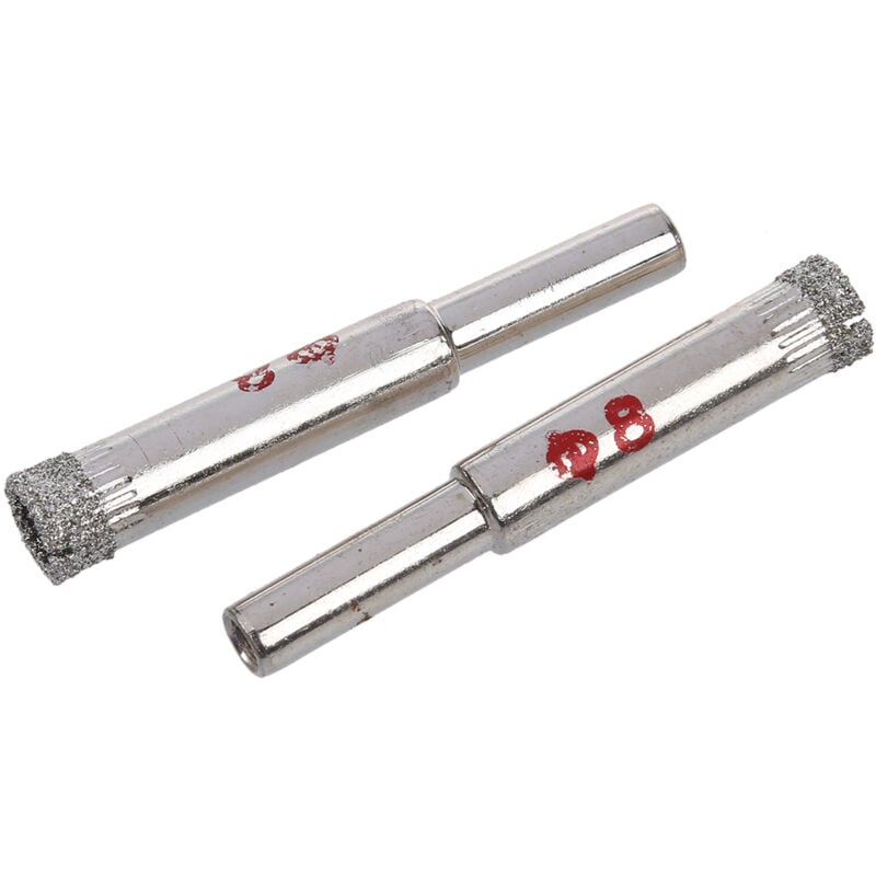 Image of 8mm Dia Diamant-Bohrer Fliesen Glas Lochsaegen 2 Stueck