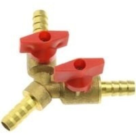8mm Laiton Raccord de Tuyau Y-Type 3 Voies Joint de Tuyaux Connecteur Adaptateur Compatible pour Air Eau Gaz