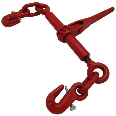 8MM Ratchet Loadbinder With Safety Grab Hooks - Chain Binder Tightening