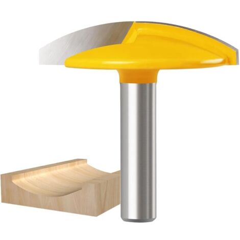 8mm Shank Horizontal Crown Router Bit, Crown Cap Molding Router Bit, Small Bowl Router Bit (1-3/4" Width, 1-1/2" Radius)
