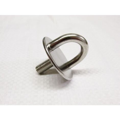 8MM Stainless Steel Round Eye Plate with M10 Screw Thread (Heavy Duty Marine Deck)