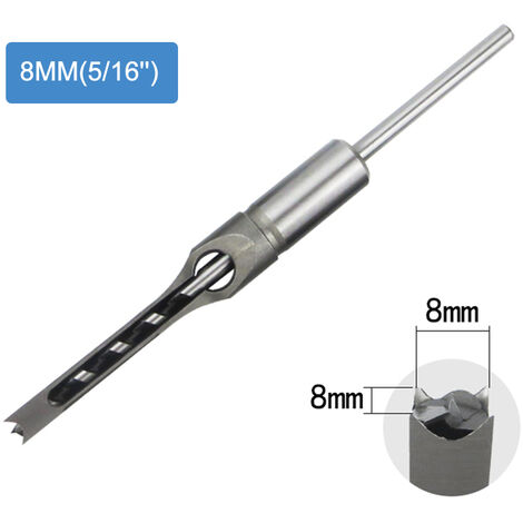 8mm trou carré forage trou alésage tarière carrée yeux carrés mortaisage ciseau bricolage outil de travail du bois