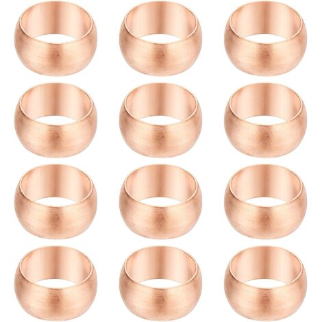 8mm Tube Embouts de Manchons Compression OD, 6Pcs Kit d'Assortiment Raccords à Virole en Cuivre pour Gaz d'Eau d'Air - 10mm