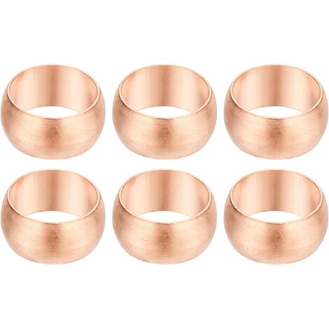 8mm Tube Embouts de Manchons Compression OD, 6Pcs Kit d'Assortiment Raccords à Virole en Cuivre pour Gaz d'Eau d'Air - 10mm