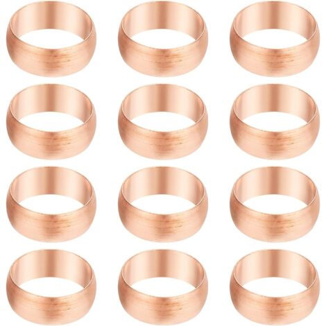 8mm Tube Embouts de Manchons Compression OD, 6Pcs Kit d'Assortiment Raccords à Virole en Cuivre pour Gaz d'Eau d'Air - 15mm