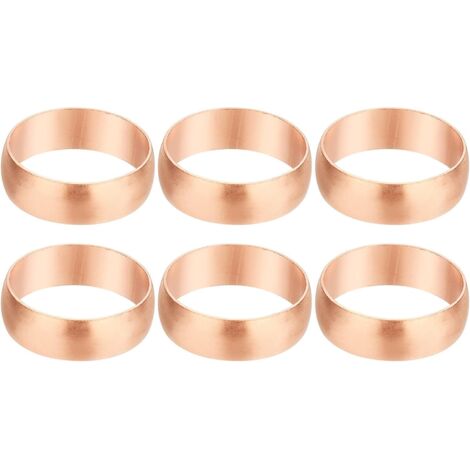 8mm Tube Embouts de Manchons Compression OD, 6Pcs Kit d'Assortiment Raccords à Virole en Cuivre pour Gaz d'Eau d'Air - 19mm