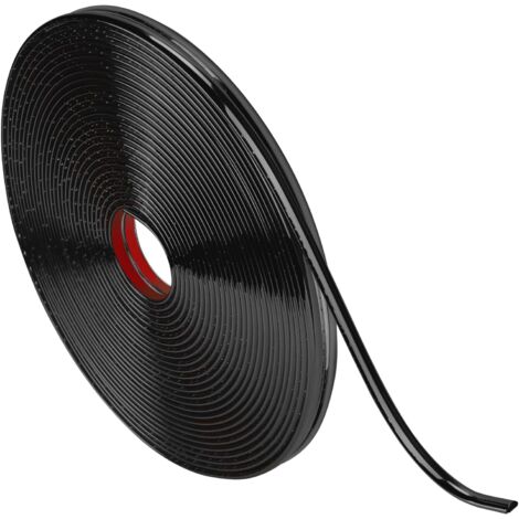 8mm x 20m Moulure Flexible Auto-adhésive Noir, Garniture Murale Brillante Étroite Autocollante pour Décoration, Bordure de Miroir Mur Porte Plafond Carrelage