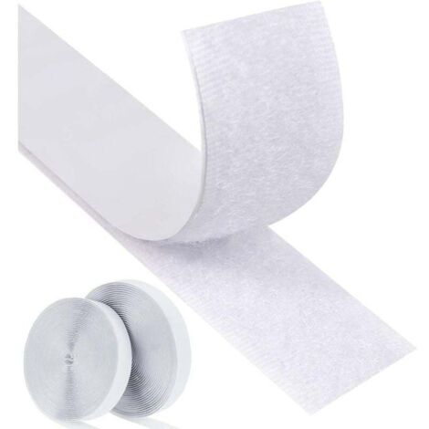 8Mx20mmx2 Scratch Autocollant Double Face Extra Fort, Rubans Adhésifs Double Face Bande Agrippantes Adhésives Bande Ruban Scratch Hook Loop Autoadhésif pour cadres photos Installation (B