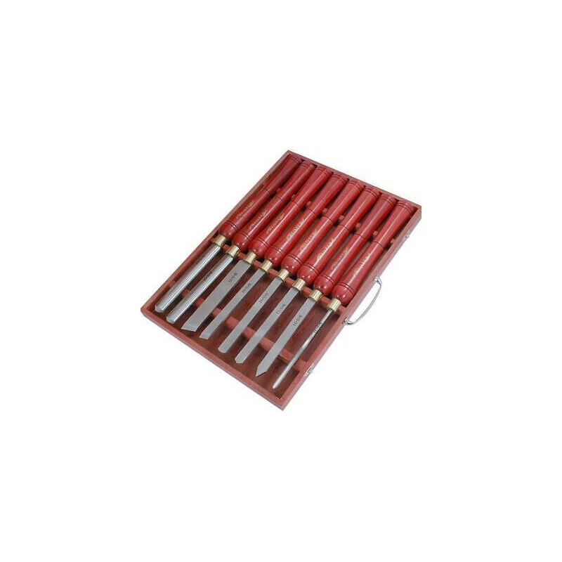 8PC chisel set hss wood lathe carving wood turning gauge parting tools CT0056