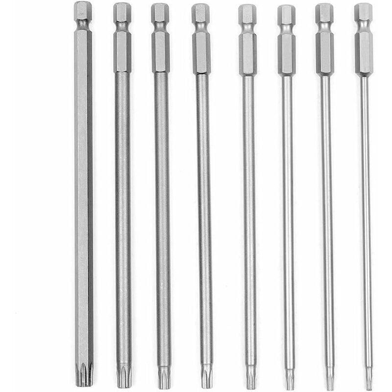 Image of Magnetischer Torx-Schraubendreher-Satz T8-T40 S2 Stahl Sechskantschaft 150mm 6,35mm (1/4")