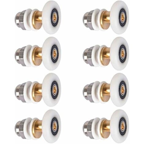 8pcs 25mm Shower Door Roller Wheel for Shower Door Sliding Rollers Door Replacement Wheel for Roller