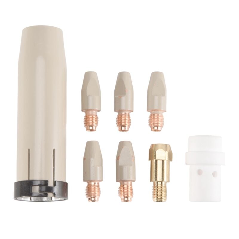 Image of Tlily - 8Pcs 36KD Beschichtung Schutz Düse 0,8mm mig Brenner Gas Spitze Halter von migmag Schweißen