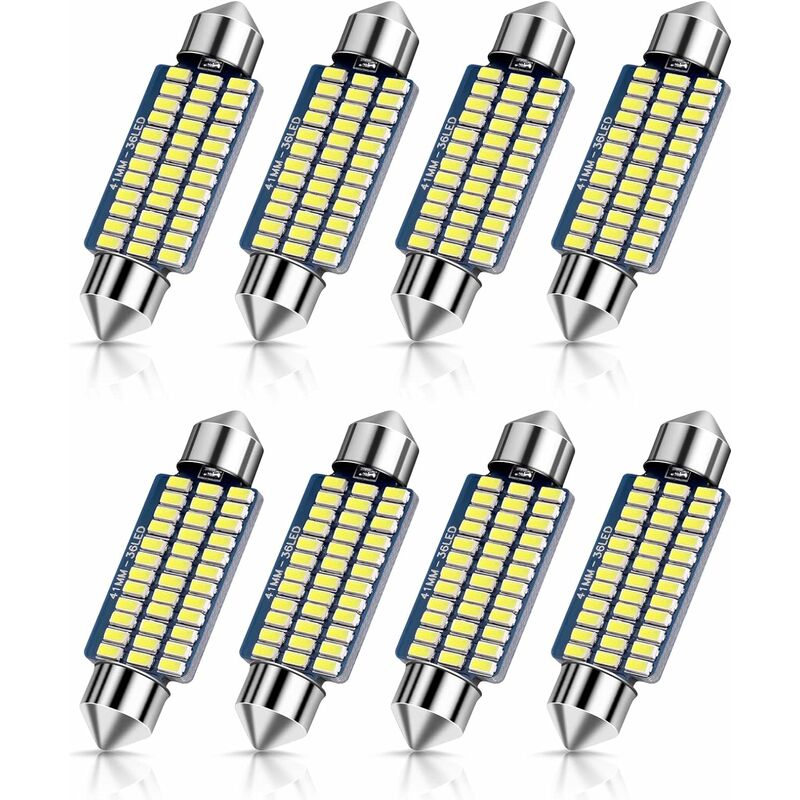 8PCS 41MM 300 Lumens 3W Lumens Canbus Pour Intérieur De Voiture 12v Auto led Feux De Voiture Plug and Play led Ampoule Auto Économie D'énergie