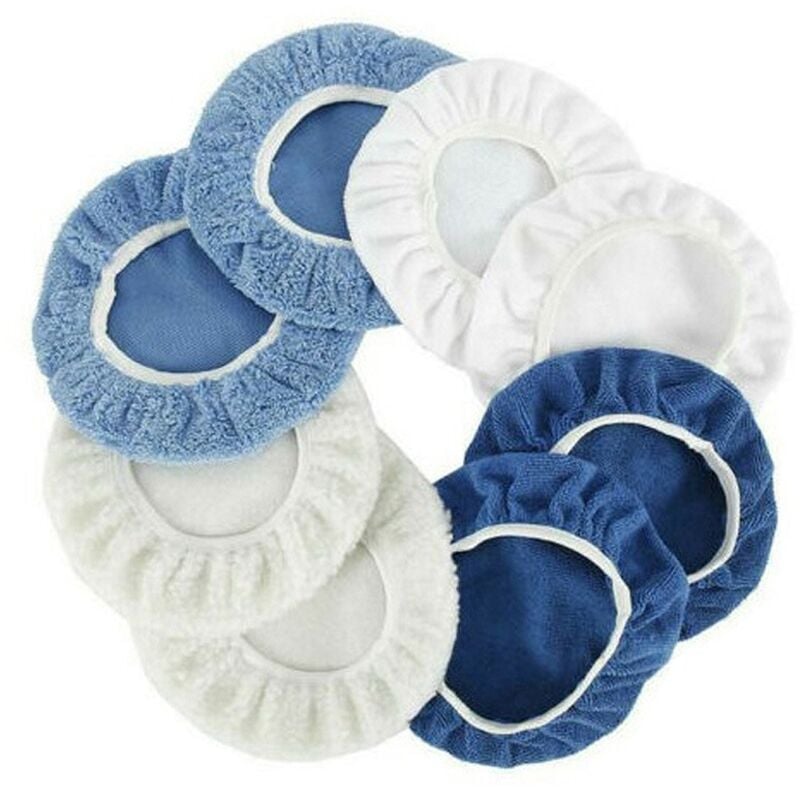 Image of 8PCS 9-10 Zoll Polieren Waxers Bonnet Set Polierer Pad Abdeckung Polieren Werkzeug