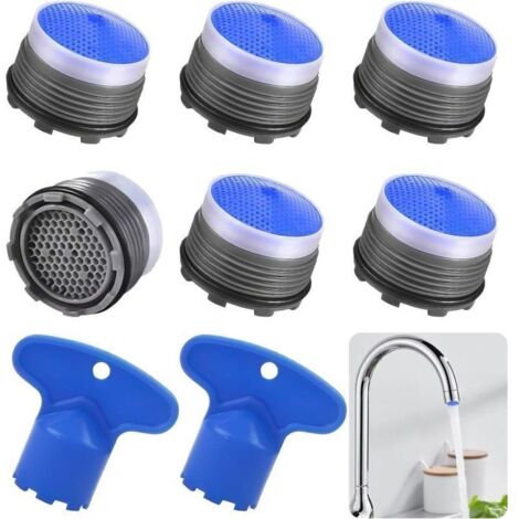 8Pcs Aérateurs Pour Robinets, Aérateurs Pour Robinets Aérateur De Crépine De Robinet M18.5 Avec 2 Clés D'aérateur