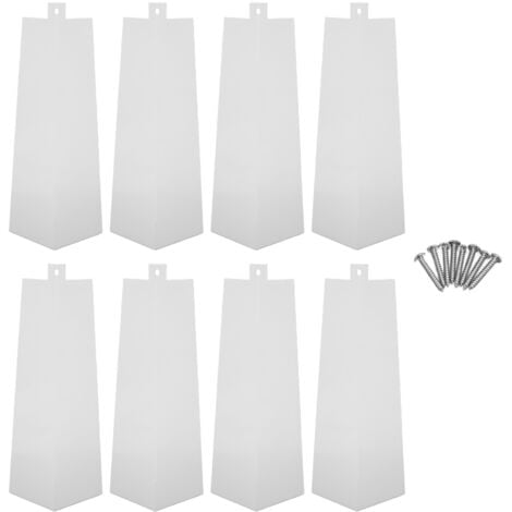 8PCS Aluminum Siding Corners 8 Inch Outside Siding Corner Trim with Screws for House Exterior Corner Aesthetics Program White