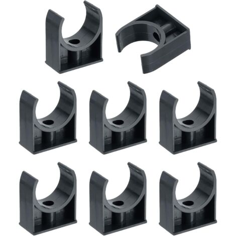8Pcs Attache De Tuyau, Clip En U PVC, Fixation Murale 40mm, Support Organisateur Pour Eau Et Huile