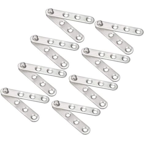 8pcs Charnière Pivot Porte Acier Inox 360 Degré Tournante 60mmx12mm