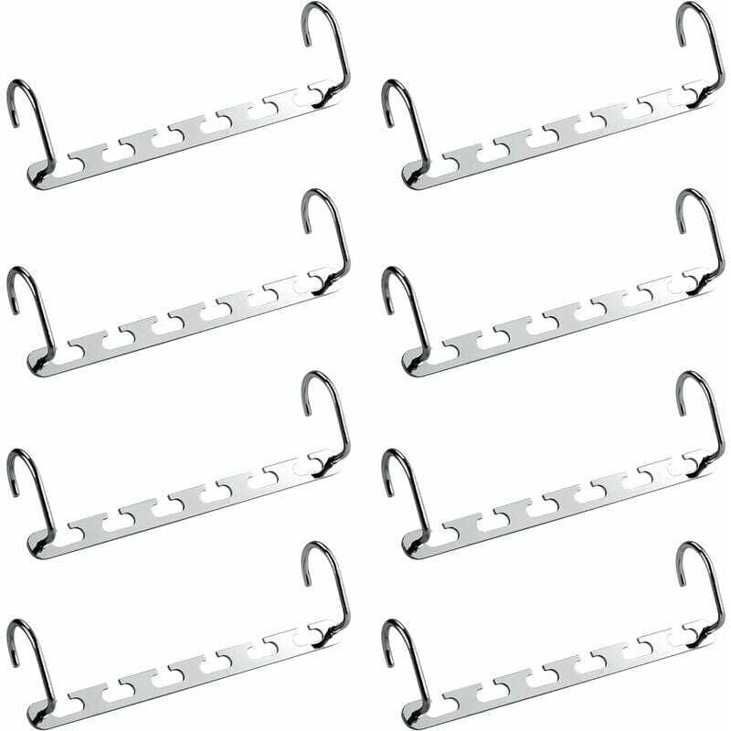 8Pcs Cintre Multiple Porte-Manteaux, Porte Cintres Gain de Place pour Dressing, Organisateur de Cintre Magique en Métal, Rangement de