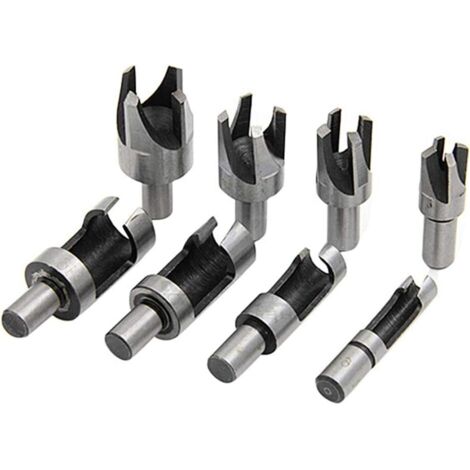 8pcs Cork Forets Wood Plug Outil De Coupe En Acier Au Carbone Griffe Cylindre Tenon Mèche Travail Du Bois, 6 Mm 10 Mm 13 Mm 16 Mm-Fei Yu