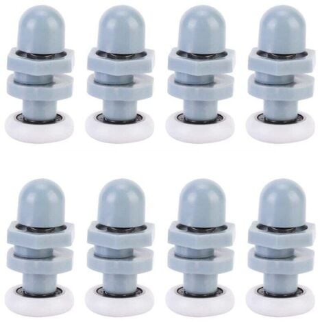 8pcs Durable Plastic Shower Door Runners Sliding Track Roller Bathroom Glass For Replacement Parts(20mm)
