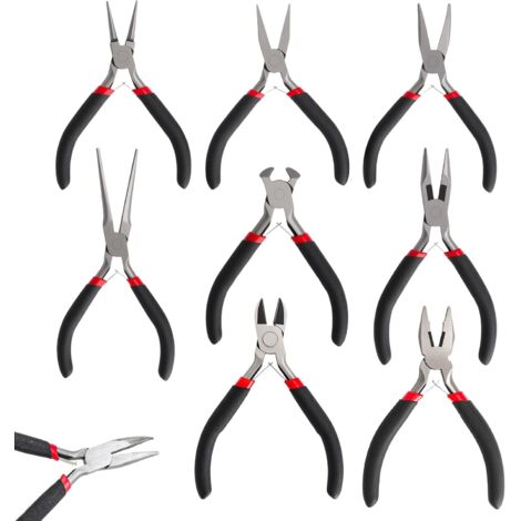 8PCS Ensemble Pinces Bijouterie, Mini PréCision CréAtion Bijoux, Bricolage ModéLisme, Kit Outils Bijoux Acier Trempé Durable, Outil Bijouterie Ergonomique Compact Artisans, Réparation -