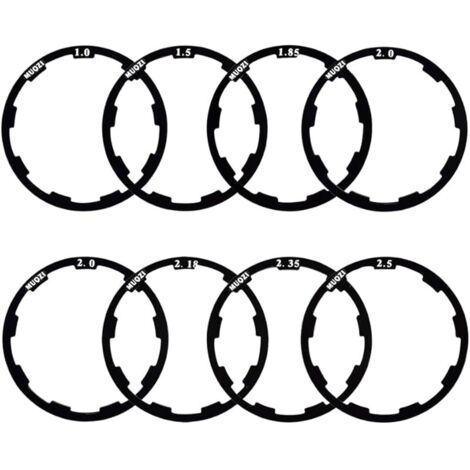 8pcs Entretoise de Moyeu Alliage D'aluminium Adaptateur de Moyeu de Vélo Joint de Volant Moteur Entretoise Cassette pour MTB Vélo de Route (1.0/1.5/1.85/2.0/2.0/2.18/2.35/2.5mm)