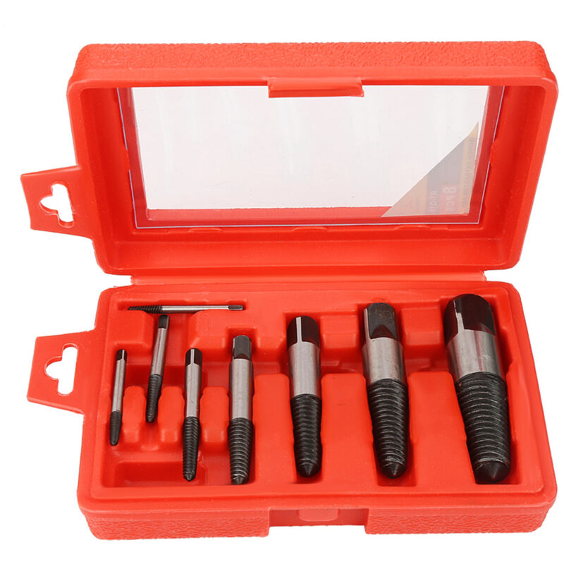8Pcs Extracteur de boulons cassés Extracteur de boulons endommagés Outil d'extraction de boulons endommagés